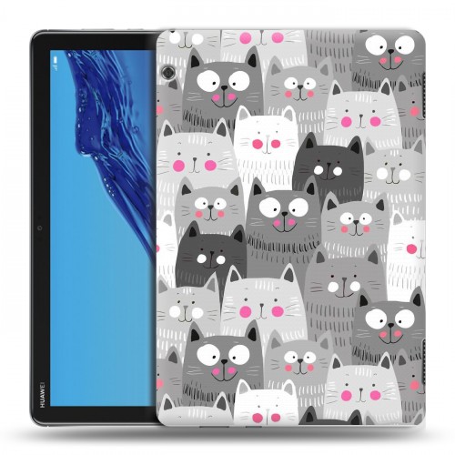 Дизайнерский силиконовый чехол для Huawei MediaPad T5 Коты