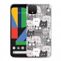 Дизайнерский пластиковый чехол для Google Pixel 4 Коты