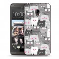 Дизайнерский пластиковый чехол для HTC Desire 700 Коты