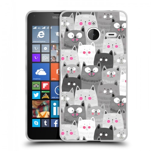 Дизайнерский пластиковый чехол для Microsoft Lumia 640 XL Коты
