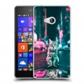 Дизайнерский пластиковый чехол для Microsoft Lumia 540 Коты