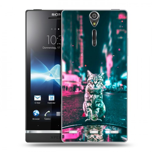 Дизайнерский пластиковый чехол для Sony Xperia S Коты