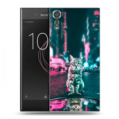 Дизайнерский пластиковый чехол для Sony Xperia XZs Коты