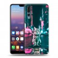 Дизайнерский силиконовый с усиленными углами чехол для Huawei P20 Pro Коты