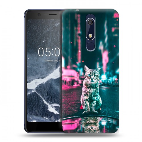 Дизайнерский пластиковый чехол для Nokia 5.1 Коты