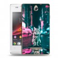 Дизайнерский пластиковый чехол для Sony Xperia E Коты