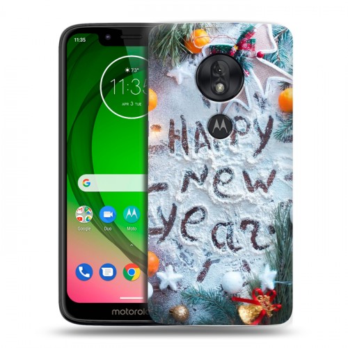 Дизайнерский пластиковый чехол для Motorola Moto G7 Play Happy 2020