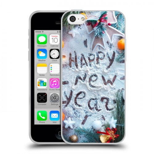 Дизайнерский пластиковый чехол для Iphone 5c Happy 2020