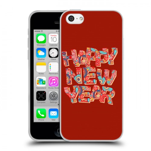 Дизайнерский пластиковый чехол для Iphone 5c Happy 2020