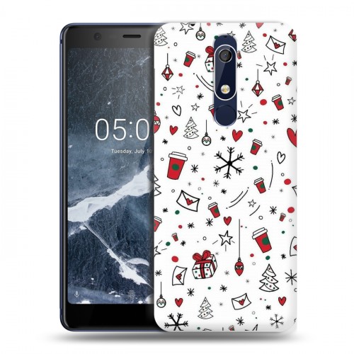 Дизайнерский пластиковый чехол для Nokia 5.1 Happy 2020