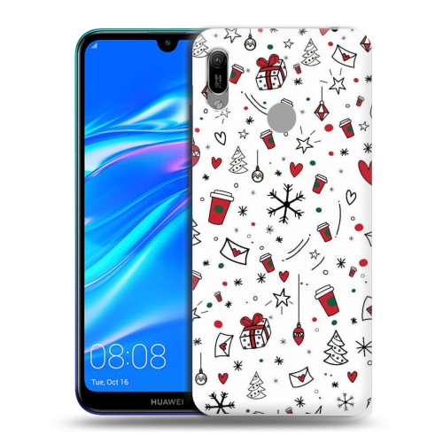 Дизайнерский пластиковый чехол для Huawei Y6 (2019) Happy 2020