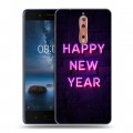 Дизайнерский пластиковый чехол для Nokia 8 Happy 2020