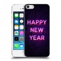 Дизайнерский пластиковый чехол для Iphone 5s Happy 2020
