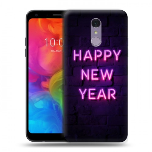 Дизайнерский пластиковый чехол для LG Q7 Happy 2020