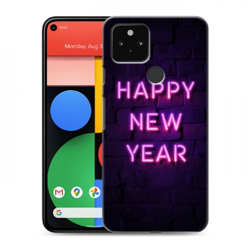 Дизайнерский пластиковый чехол для Google Pixel 5 Happy 2020