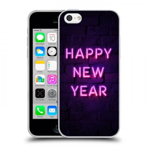 Дизайнерский пластиковый чехол для Iphone 5c Happy 2020