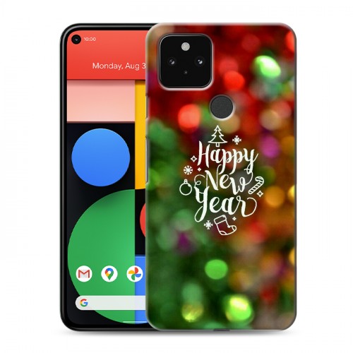 Дизайнерский пластиковый чехол для Google Pixel 5 Happy 2020