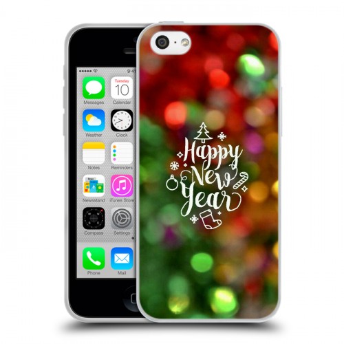 Дизайнерский пластиковый чехол для Iphone 5c Happy 2020