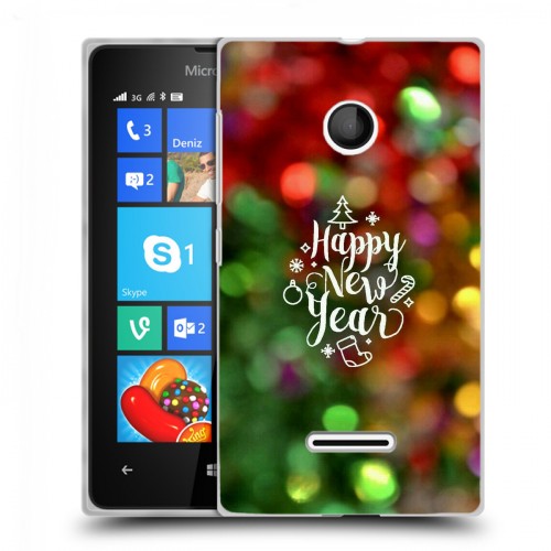 Дизайнерский пластиковый чехол для Microsoft Lumia 435 Happy 2020