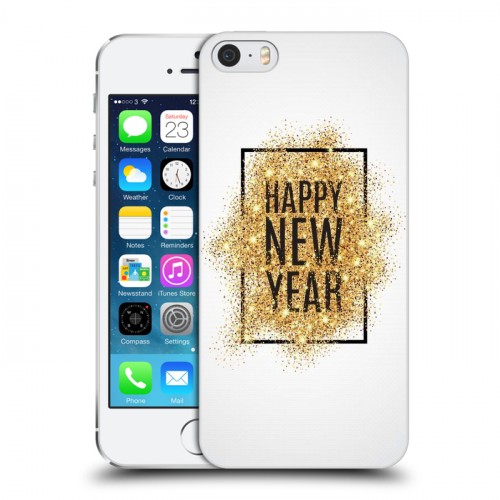 Дизайнерский пластиковый чехол для Iphone 5s Happy 2020