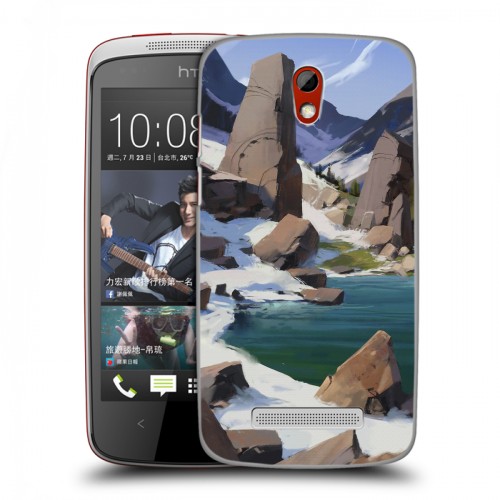 Дизайнерский пластиковый чехол для HTC Desire 500 Романтика путешествий
