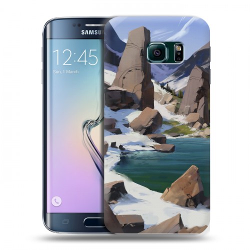 Дизайнерский пластиковый чехол для Samsung Galaxy S6 Edge Романтика путешествий