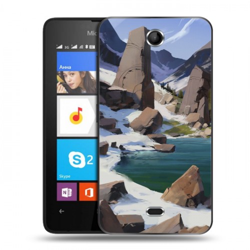 Дизайнерский силиконовый чехол для Microsoft Lumia 430 Dual SIM Романтика путешествий