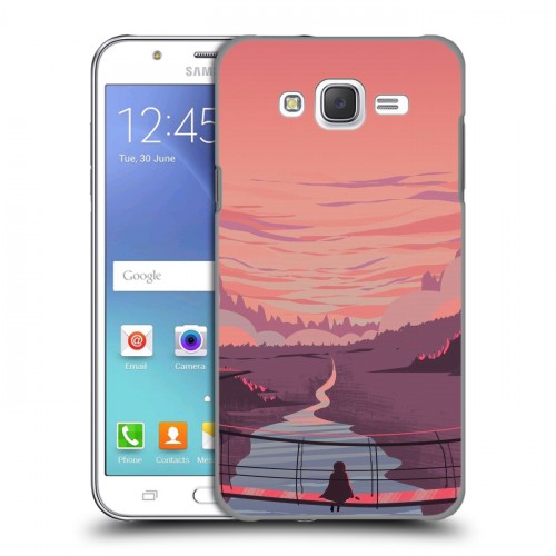 Дизайнерский пластиковый чехол для Samsung Galaxy J5 Романтика путешествий