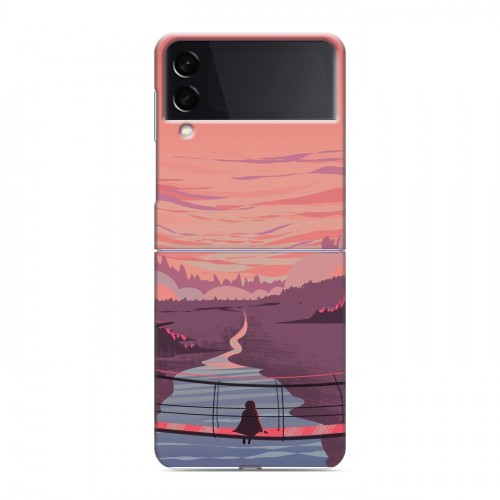 Дизайнерский пластиковый чехол для Samsung Galaxy Z Flip 3 Романтика путешествий