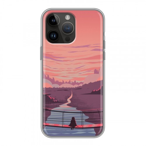 Дизайнерский силиконовый чехол для Iphone 14 Pro Max Романтика путешествий