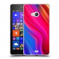 Дизайнерский пластиковый чехол для Microsoft Lumia 540 Размытые краски