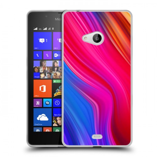 Дизайнерский пластиковый чехол для Microsoft Lumia 540 Размытые краски