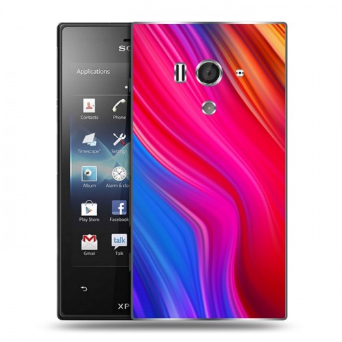 Дизайнерский пластиковый чехол для Sony Xperia acro S Размытые краски