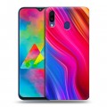 Дизайнерский пластиковый чехол для Samsung Galaxy M20 Размытые краски