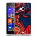 Дизайнерский пластиковый чехол для Microsoft Lumia 540 Размытые краски