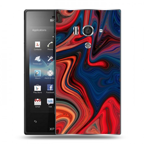 Дизайнерский пластиковый чехол для Sony Xperia acro S Размытые краски