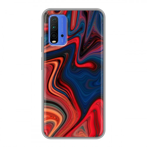 Дизайнерский силиконовый чехол для Xiaomi RedMi 9T Размытые краски