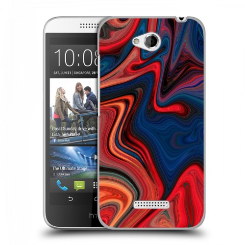 Дизайнерский силиконовый чехол для HTC Desire 616 Размытые краски