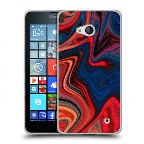 Дизайнерский пластиковый чехол для Microsoft Lumia 640 Размытые краски