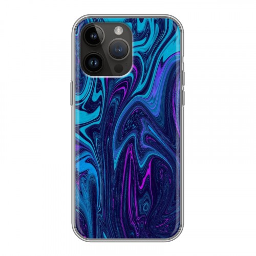 Дизайнерский силиконовый чехол для Iphone 14 Pro Max Размытые краски