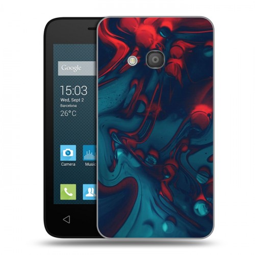 Дизайнерский пластиковый чехол для Alcatel One Touch Pixi 4 (4) Размытые краски