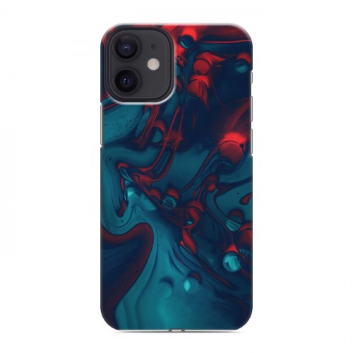 Дизайнерский силиконовый с усиленными углами чехол для Iphone 12 Mini Размытые краски