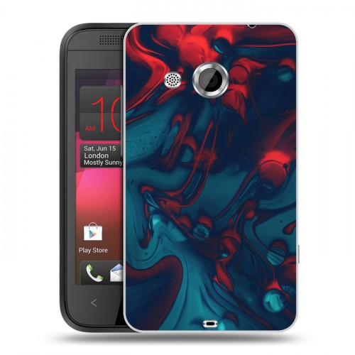 Дизайнерский пластиковый чехол для HTC Desire 200 Размытые краски