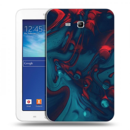 Дизайнерский силиконовый чехол для Samsung Galaxy Tab 3 Lite Размытые краски