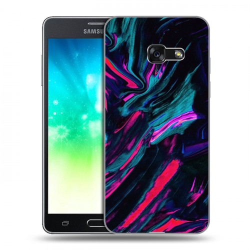 Дизайнерский силиконовый с усиленными углами чехол для Samsung Galaxy A3 (2017) Размытые краски