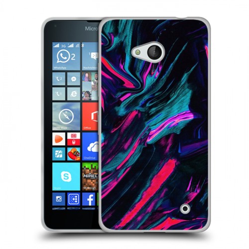 Дизайнерский пластиковый чехол для Microsoft Lumia 640 Размытые краски