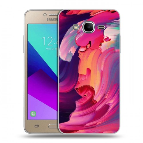 Дизайнерский силиконовый с усиленными углами чехол для Samsung Galaxy J2 Prime Размытые краски