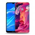 Дизайнерский пластиковый чехол для Huawei Y6 (2019) Размытые краски