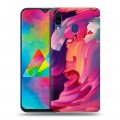 Дизайнерский пластиковый чехол для Samsung Galaxy M20 Размытые краски