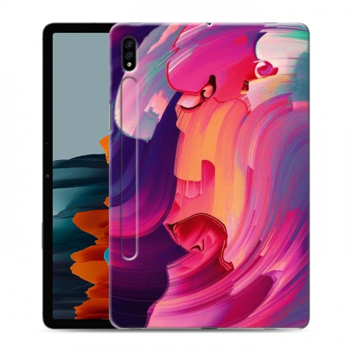 Дизайнерский силиконовый чехол для Samsung Galaxy Tab S7 Размытые краски